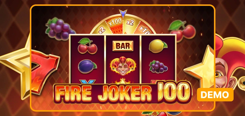 „Fire Joker“ demonstracinio žaidimo vaizdas.