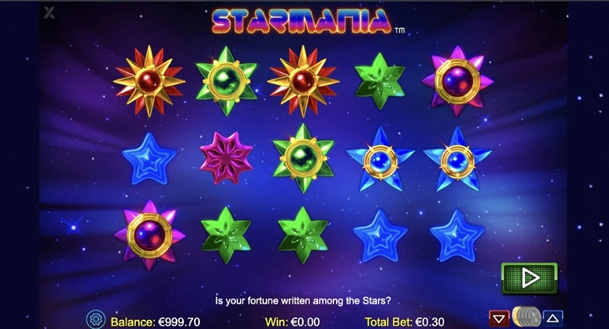 „Starmania“ lošimo automato grafika.